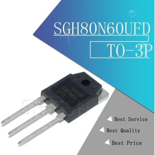 5PCS SGH80N60UFD G80N60 80N60 80A 600V TO-3P Ultrafast IGBT new original