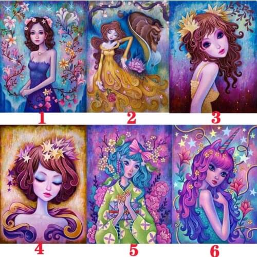 5D DIY Diamond Paintings Full Round AB Drill Mosaic Kits Embroidery Stickers Decoration diamond paint Anime Home Decor