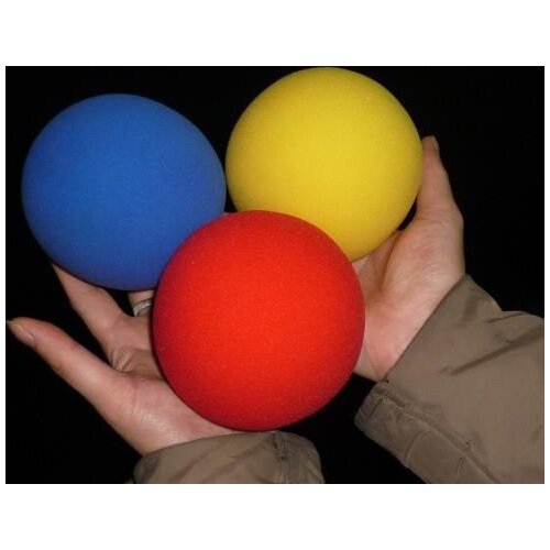 6 pcs/lot Super sponge ball (10cm) 3 color for choose,red/blue/yellow ,Accessories,mentalism,stage,close up,comedy