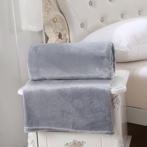 6 Colors Skin-friendly Coral Velvet Sofa Bed Blanket Two-Sided Super Soft Bedspread Blankets Bed Throw Travel Cover Blanket