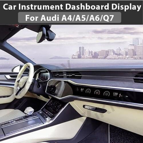 Android Car GPS Navigation Car LCD Meter instrument Dashboard Display For Audi A4 A5 A6 Q7 2016-2020 copilot display Multimedia
