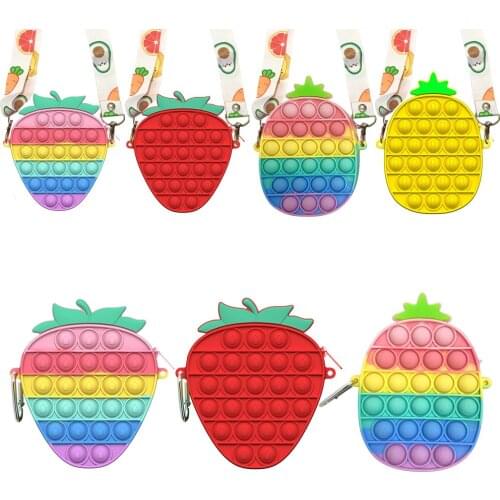 Anti-Stress Mini Bubble Push Purse Wallet Kid Adult Decompression Press Storage Bag Family Simple Intelligent Sensory Toy