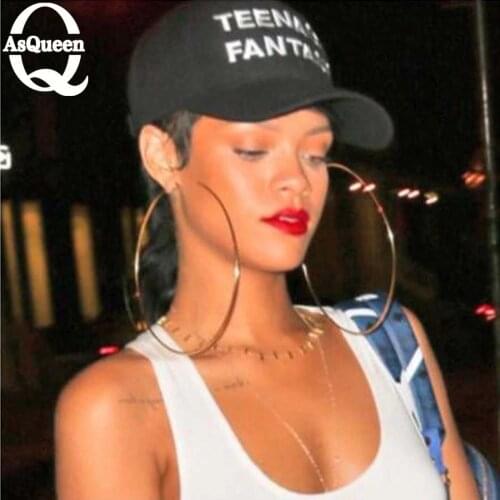 Super Sexy Oversized Gold/Silver Big Circle Earrings Geometric Earrings For Women Punk Statement Earrings