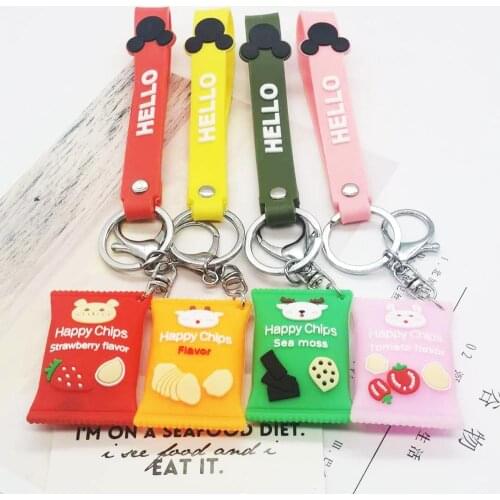 Simulation candy keychain fashion fruit candy shape jewelry key chain pendant