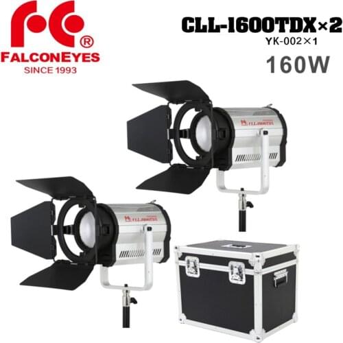 Falconeyes CLL-1600TDX 3000K-8000K 2pcs/lot with box Adjustable Color Control LED Spot Light with LCD&touch panel DMX system