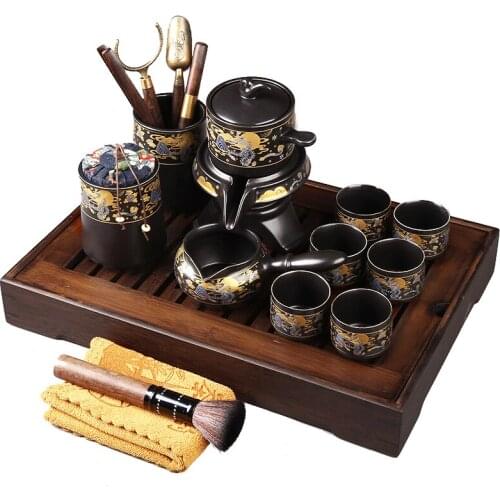 Lazy Man Stone Mill Tea Set Household Living Room Automatic Teapot Tea Infuser Cup Set Kombucha Office Tea Pot and Cup Set Tea