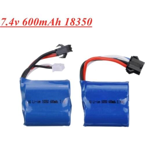 7.4v 600mAh 18350 Li-ion battery for H100 H102 S1 S2 S3 S4 S5 UDI001 UDI002 UDI902 961 962 2.4G RC racing boat