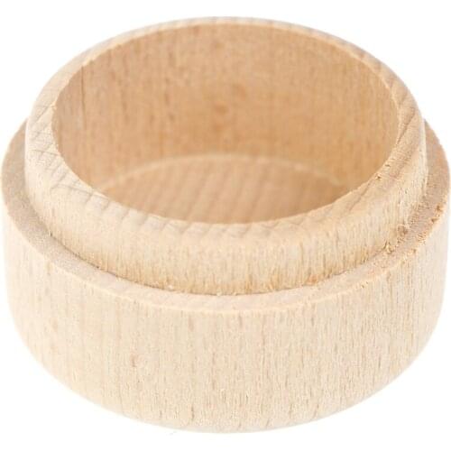 Small Round Wooden Storage Box Handmade Jewelry Crafts Case Vintage Decorative Natural Craft Jewelry Box