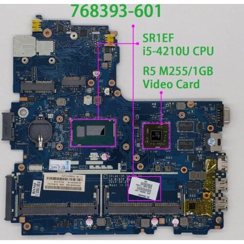 For HP ProBook 470 G2 768393-601 768393-001 LA-B181P w i5-4210U CPU w R5 M255/1GB GPU Notebook PC Laptop Motherboard Mainboard