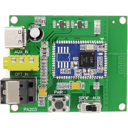 Bluetooth Lossless Hifi5.0 Audio Transmitting Module Csr8675 Fiber Transmitting Aptx HD Transmitter