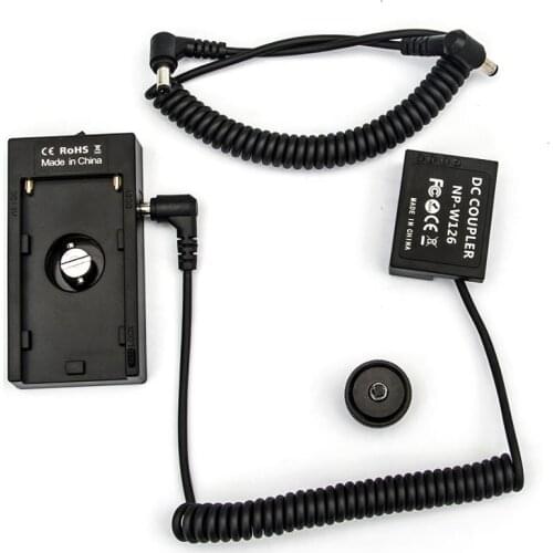 FOTGA Battery Power Mount Plate DC12/8V with NP-W126 Cable for Sony NP-F NP-F970