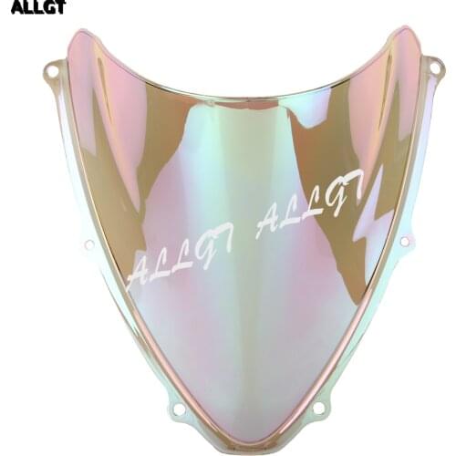 ALLGT Tinted Windscreen Windshield Set For Suzuki GSXR 600 750 2006 2007 06 07 K6 Black Multicolor Transparant