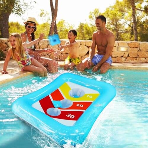 Inflatable Sandbag Board Toy With Water Refill Sandbag Pool Toy Pvc Summer Outdoor Water Play Throwing Sandbags Toy For Children