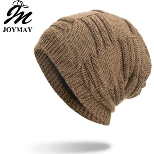 Joymay 2018 New Winter Hat Unisex Skullies & Beanies Knitting Cap Hats Gorro Caps For Men Women Dropshipping WM099