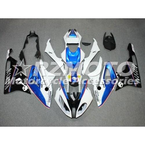 New ABS Plastic Shell Motorcycle Fairing kit Fit For BMW S1000RR 2015 2016 15 16 Bodywork Set Blue White