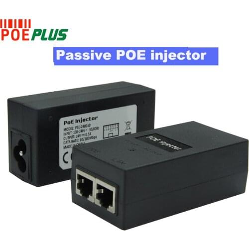 48V 0.5A passive POE injector adapter desktop type 10/100Mbps mikrotik compliant adapter