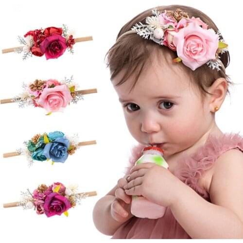 Popodion Simulation Flower Headband, Childrens Photography Props, Baby Headdress CHD20466