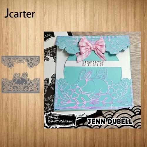 Vine Branches Rabbit Frame Metal Cutting Dies Shape Scrapbooking Craft Die Cut Stencil Card Make Mould Sheet Decoration Design