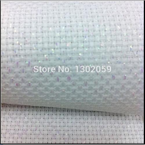 Factory sale New 150X50cm Embroidery Cross Stitch Metal Wire Filamentary Silver Canvas Aida Cloth Fabric---White