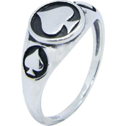 Size 6-10 Polish Love Heart 925 Sterling Silver Ring Newest Lady Girls S925 Fashion Lovers Ring
