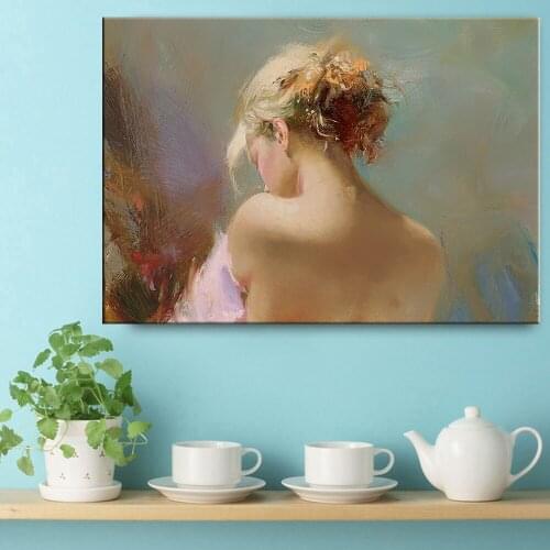 Retro Fashion European Style Canvas Print Painting Poster Art Wall Pictures for Living Room Vintage Character Body Home Decor