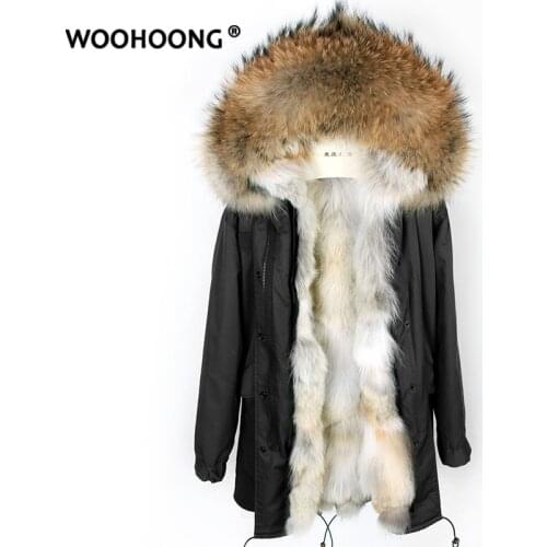 Real Fur Jacket Women Winter Wolf Fur Parker Waterproof And Removable Fashion Warm Streetwear Loose Large Size Customization