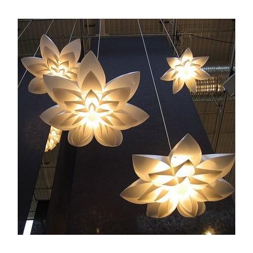 Nordic Modern minimalist LED 110-240V 55cm/70cm/85cm E27 Pendant Lamp Decoration lighting for Home/Bar Lily PP Suspension