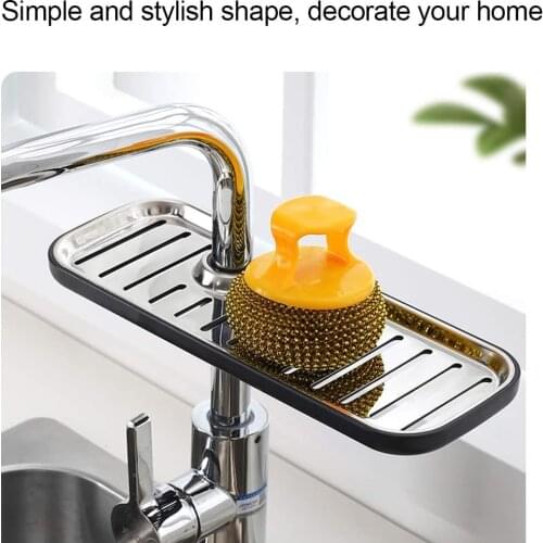 Sink Rack Kitchen Sink Finisher Soap Sponge Rack Sink Drain Rack Storage Basket Kitchen Gadget Accessories