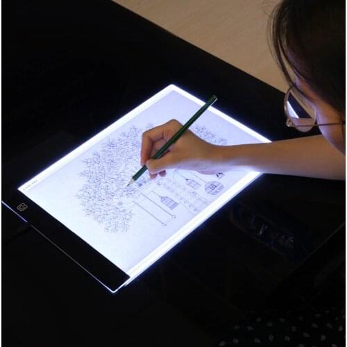 LED Electronic Whiteboard A4 light Pad Drawing Tablet Tracing Pad Sketch Book Blank Canvas for Painting Watercolor Acrylic Paint