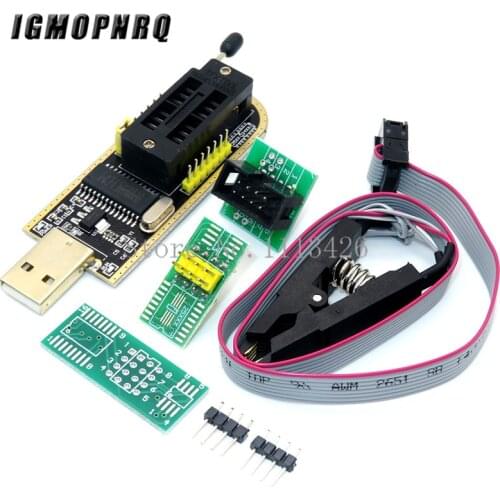 SOIC8 SOP8 Test Clip For EEPROM 93CXX / 25CXX / 24CXX + CH341A 24 25 Series EEPROM Flash BIOS USB Programmer Module