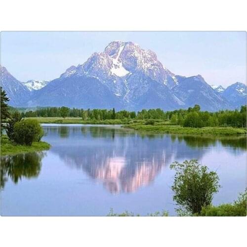 Snow Mountain Scenery Embroidery 5D Diy Diamond Painting Full Square/round Drill Rhinestone Crafts Needlework Home Decoration