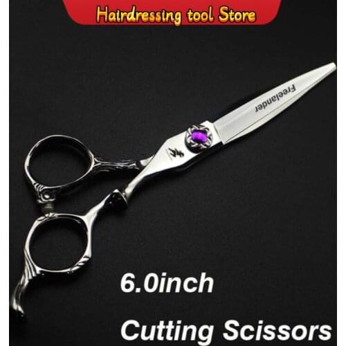 Hand-hair Scissors Japanese Hairdressing Scissors Shaver and Hair Barber Barber Hair Scissors Set 6 Inch Green Model Number Size