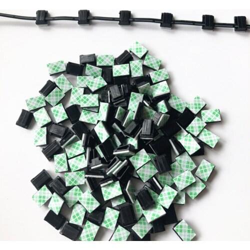 100Pcs Car Cable Clamp Instrument Panel Wiring Fixer Clip Cable Winder Drop Wire Tie Fixer Holder Cord Organizer Management Desk