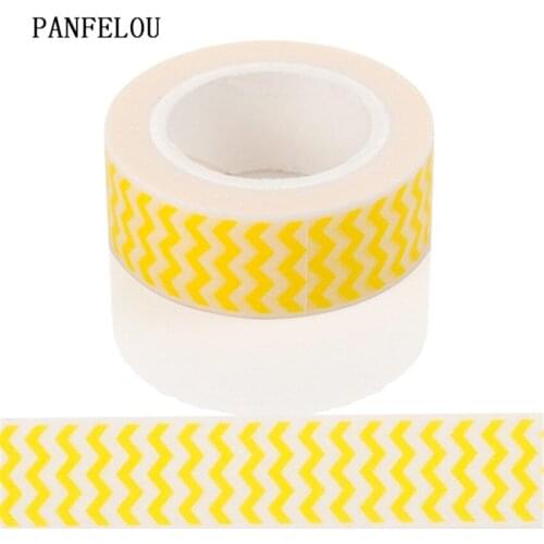 PANFELOU 1.5CMx10M yellow Dividing Stickers border masking adhesive paper washi tape DIY Scrapbooking Hand account