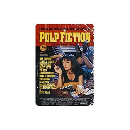 Mora color Pulp Fiction tin Sign Vintage Metal Pub Club Cafe bar Home Wall Art Decoration Poster Retro 8x12 inches