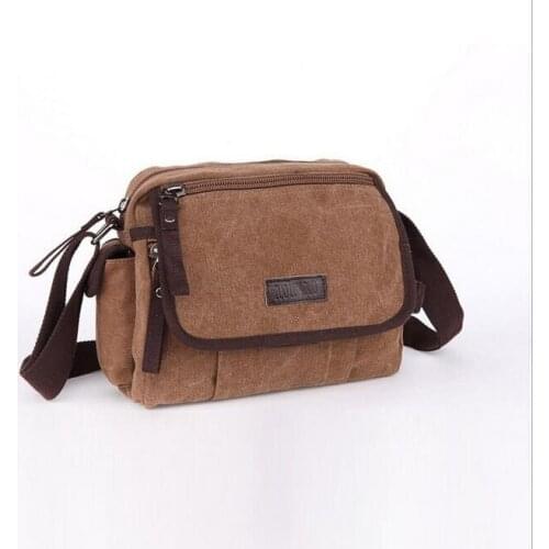 070717 men canvas single shoulder cross body small bag