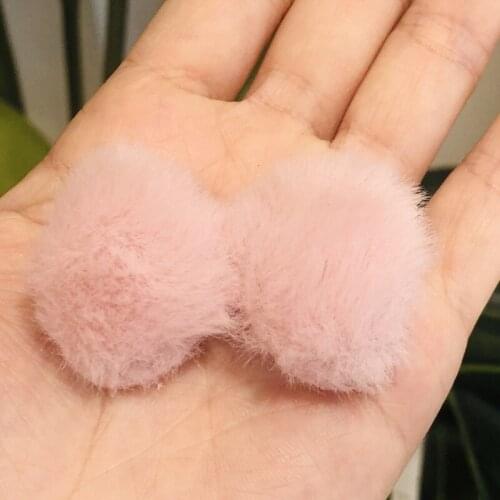 10Pcs/set 30*55mm Plush Patches Bow-knot Appliques For Wool Shoes Clothes Sewing Supplies DIY Hairpin Accessoraies Embellishment