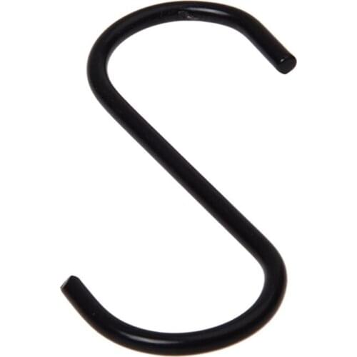 1 x 3" S-Shape Metal Hook---Black