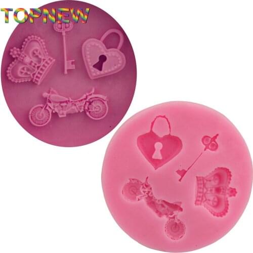 3D Cake Mold Silicone Shaped Mator Crown Key Bag Decorations Tools Kitchen Accessories Baking Bar Non-Stick Fondant DIY C1795