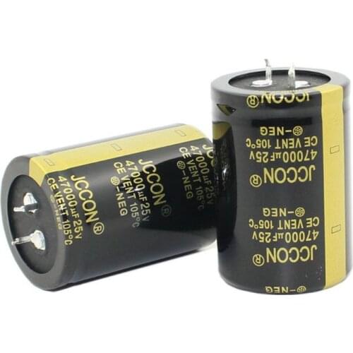 25V 47000uF Aluminum Electrolytic Capacitor 35x50mm High Frequency Low ESR Impedance 20% Tolerance Through Hole U1JE