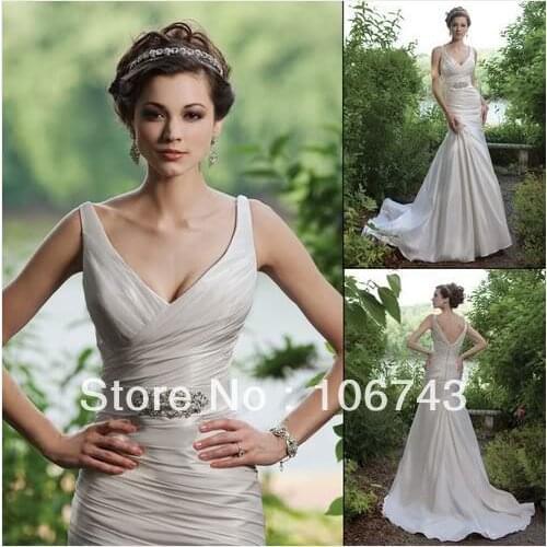 Free shipping 2016 new style best seiier Sexy bride wedding Custom size beading mermaid appliques pleat party dress