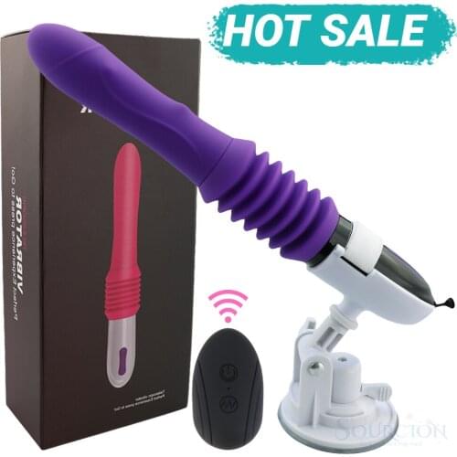 Remote Control Big Dildo Vibrators Telescopic Automatic Sex Machine Adult Sex Products with Suction Cup Erotic Sex Toy For Woman