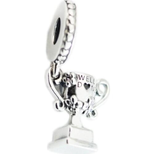 DIY Beads Charms Silver 925 Original Bracelet Sterling-Silver-Jewelry Achievement Trophy Bead for jewelry Berloque Perles