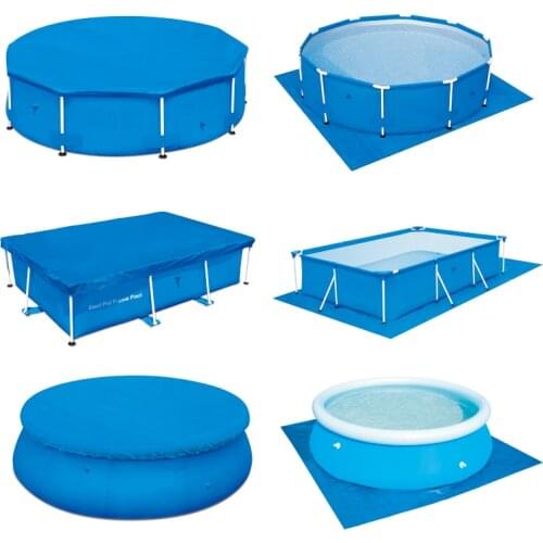 Swimming Pool Cover Cloth Stand Pool Cover Cushion Round Swimming Pool Dust Cover and Rain Cover Cloth