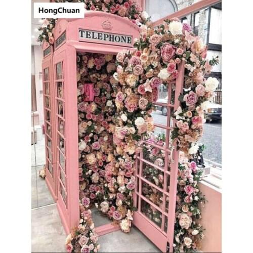 Flower phone box fast delivery 5D DIY square/round diamond painting mosaic diamond cross stitch home decoration art gift