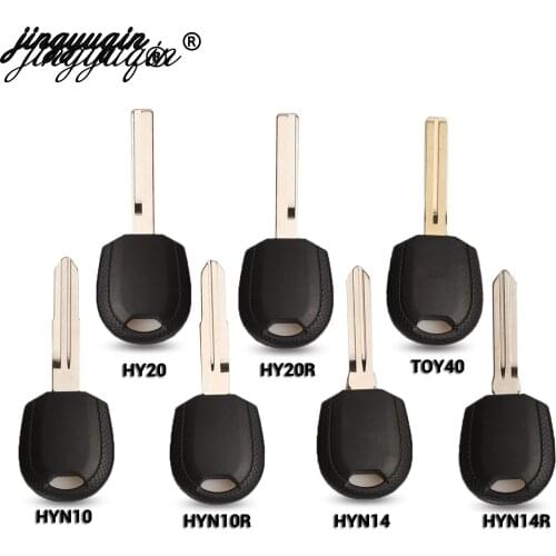 Jingyuqin 15x Transponder Key Blank For Hyundai Accent I30 IX35 Sonata NF Elantra Tucson Verna Kia Car Key Shell Case No Chip
