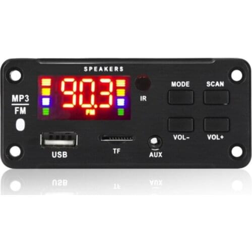 DC 12V Wireless Bluetooth-compatible 5.0 MP3 WMA Decoder Board Audio Module Support USB TF AUX FM Audio Radio Car MP3 Speaker