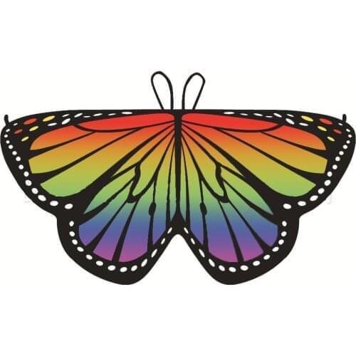 Children Halloween Cloak Colorful Kids Butterfly Costume Up Dressing For Girls Party L9Q7