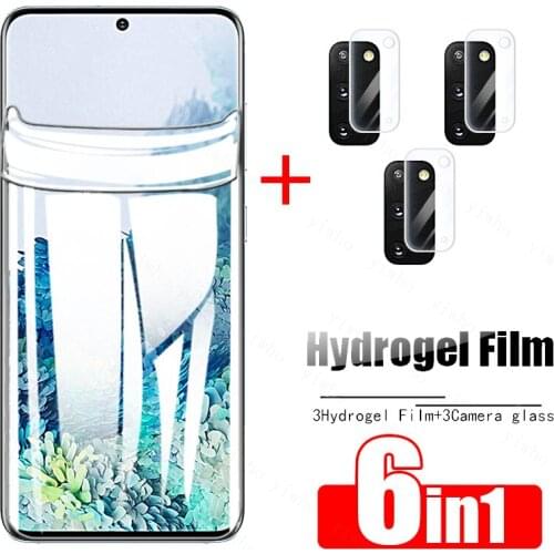 6in1 Hydrogel Film For Samsung Galaxy S20 Protective Glass on Galaxy S 20 FE S21 Ultra A32 A52 A72 Camera Full Screen Protector