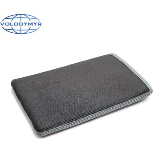 Clay Mitt Car Cleaning Sponge with Transparent Plastic Box Packaging Black Double Sided for Detailing Auto Before Waxing